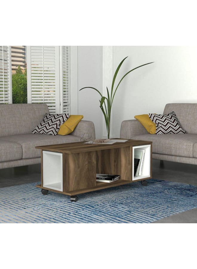 ريترو RA-T14 ترابيزة قهوة 45×100×44سم - بني×أبيض - Image 1