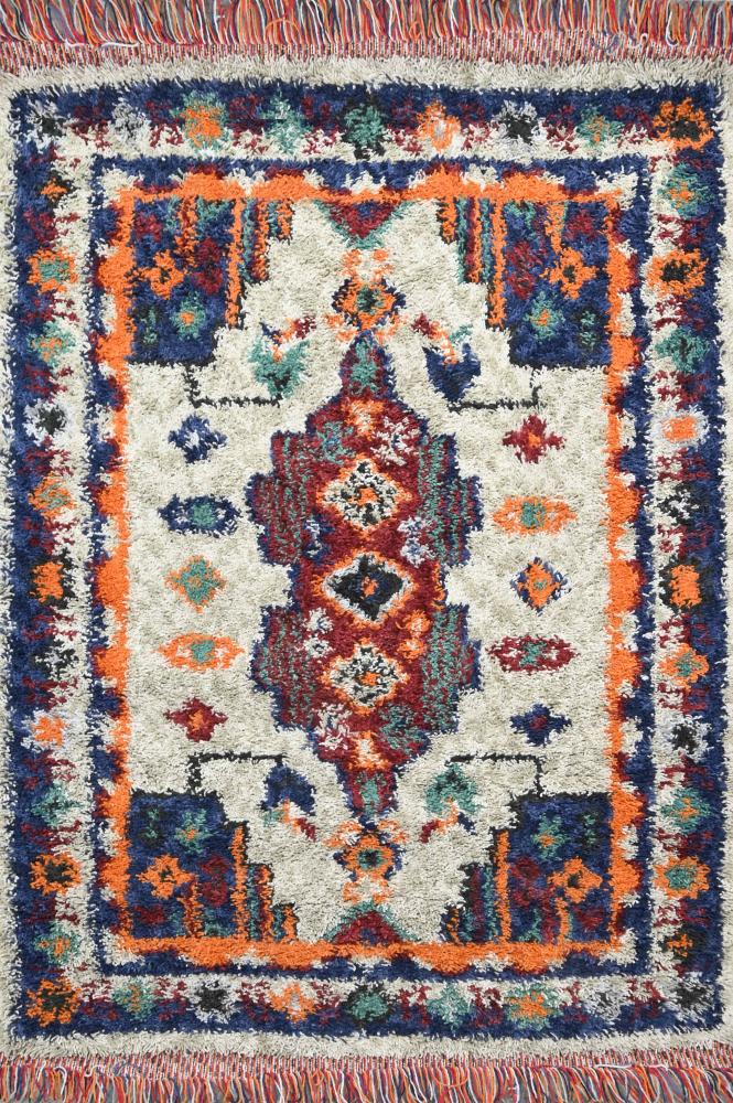 القفاري سجاد فرو البادية بتصميم تراثي، مثالي للمجالس والصالونات وغرفة المعيشة، 100X400 سم، كريم