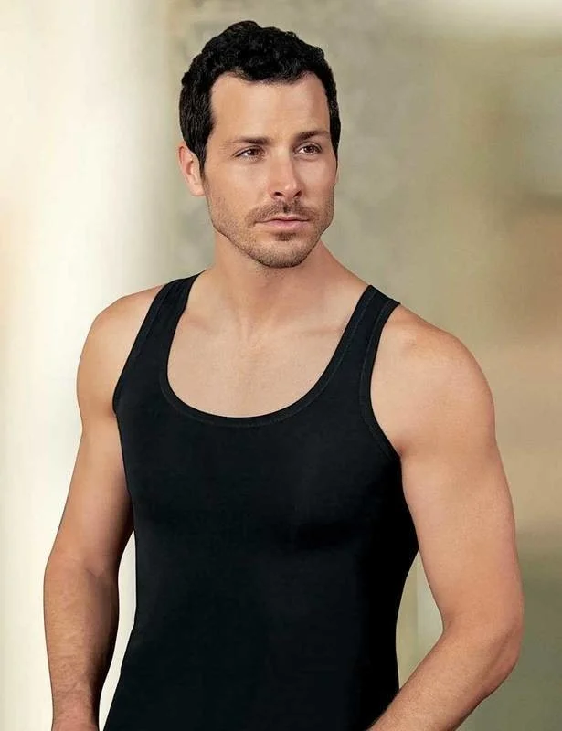 Şahinler Thick Strap Sports Cut Men's Undershirt 6-Piece Economical Package ME030