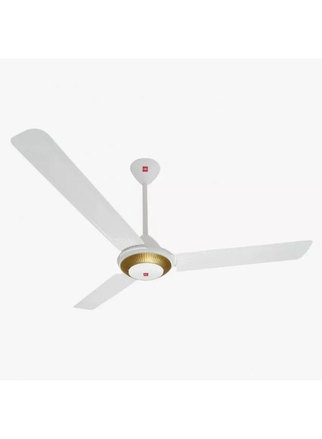 KDK T56XG 56-Inch Ceiling Fan, 3 Blades, 5-Speed Regulator Control, 70W, White/Gold