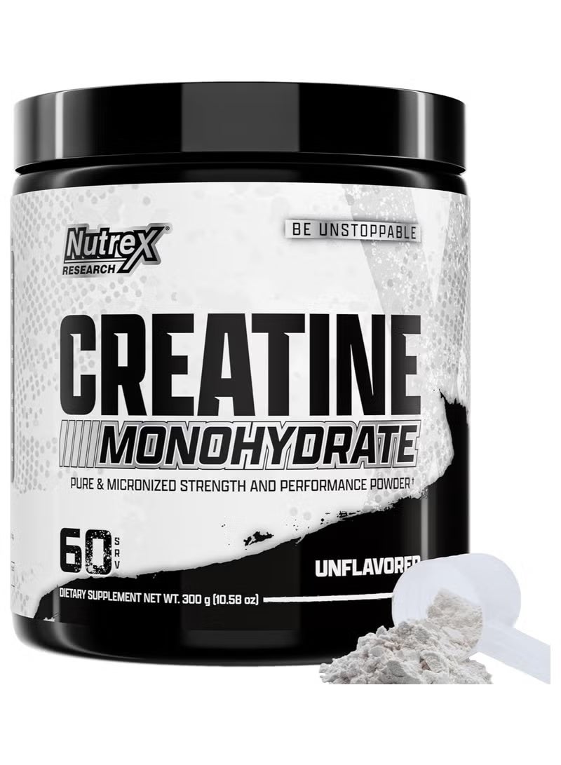 نورتكس ريسيرش مسحوق أحادي هيدرات الكرياتين فائق النقاء من نيوتريكس ريسيرش، بدون نكهة، 60 حصة، 300 جم - Image 1