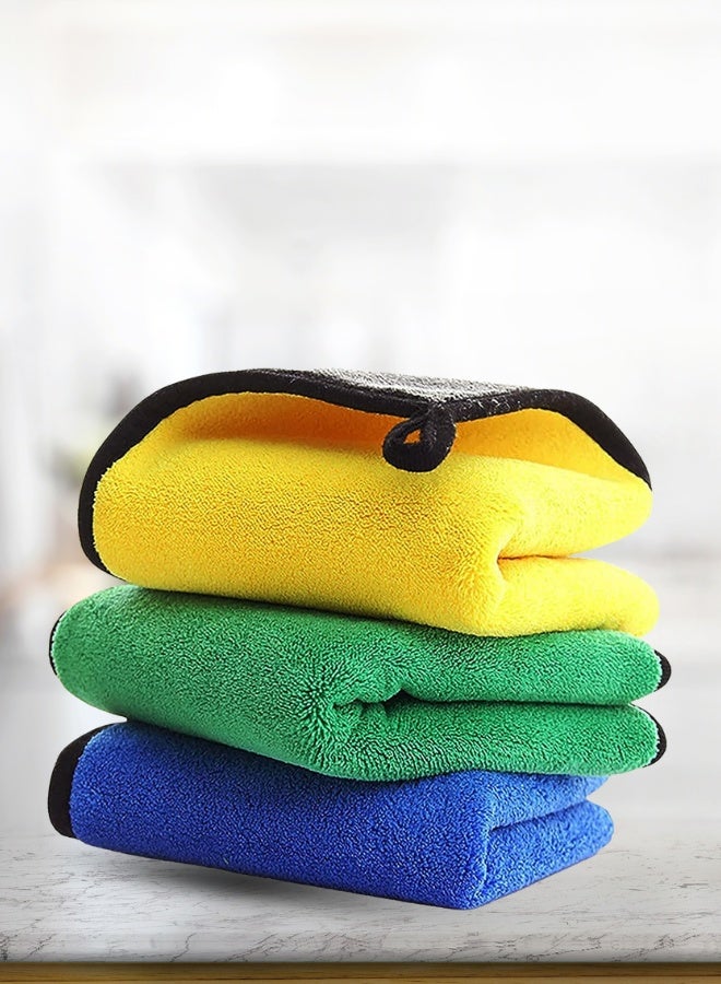 Thickened Double-Sided Coral Velvet Car Cleaning Towel – 30×30 cm - Image 1
