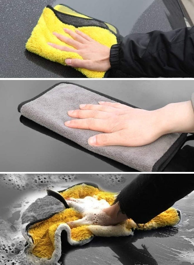 Thickened Double-Sided Coral Velvet Car Cleaning Towel – 30×30 cm - Image 3