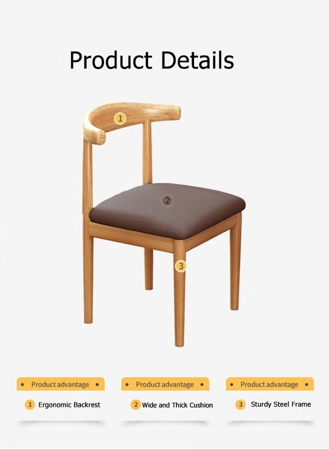 Generic Kitchen Chairs Dining Chair Modern Dining Chair Multifunctional Kitchen Chairs Curved Backrest Dining Chair For Office, Kitchen, Dining, Bedroom, Living Room Side Chair  - Image 2