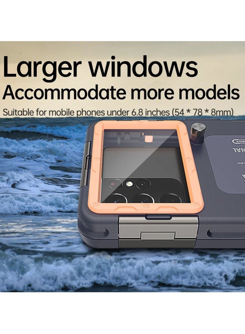 AROAQ Diving Underwater Phone Case, Waterproof Underwater Protection Case, Durable High Performance Diving Mobile Case Cover, Professional Photo Video Phone Case For Beach, Pool, Swimming, (Black Blue) - Image 5