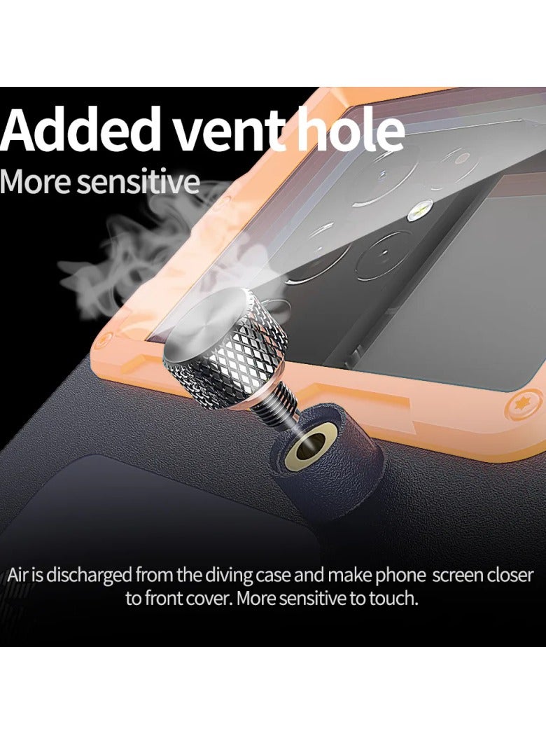 AROAQ Diving Underwater Phone Case, Waterproof Underwater Protection Case, Durable High Performance Diving Mobile Case Cover, Professional Photo Video Phone Case For Beach, Pool, Swimming, (Black Blue) - Image 3