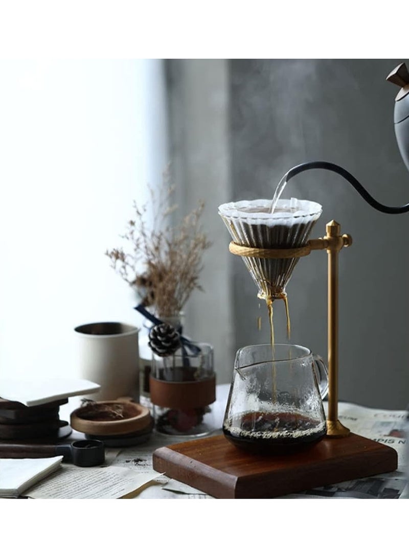 منصة تحضير قهوة يدوية قابلة للتعديل – قاعدة خشبية أنيقة لحامل الفلتر، مثالية للاستخدام المنزلي والمقاهي والمكتب - Image 3