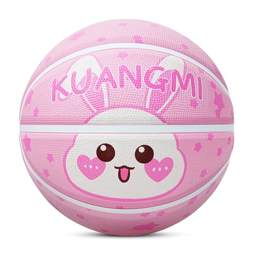 Kuangmi Rubber Rubber Basketball Size 5275 Made for Indoor Outdoor Sports Game Park Beach Pool for Child Youth Teen Girls Boys - Image 1
