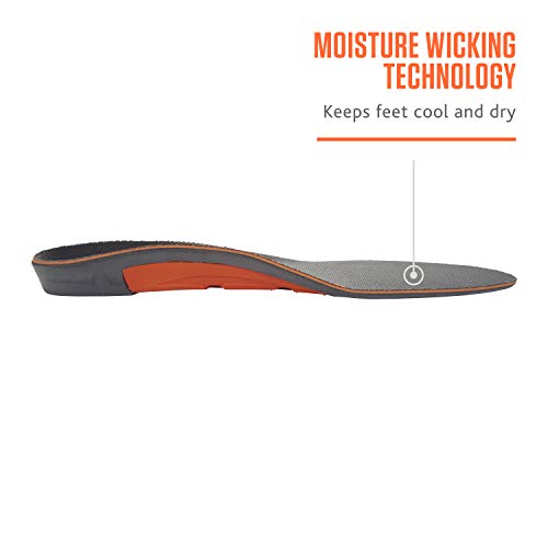 Sof Sole mens Athletic High Arch Performance Full-length Insole, Black, 9-10.5 US - Image 3