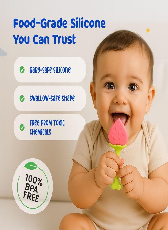 BUMTUM Soft Silicone Baby Teether| Teether for 6 to 12 Months Baby |Bpa Free Teething Toys for Babies, Infants & Toddlers| Tree Shape -2Pcs - Image 2