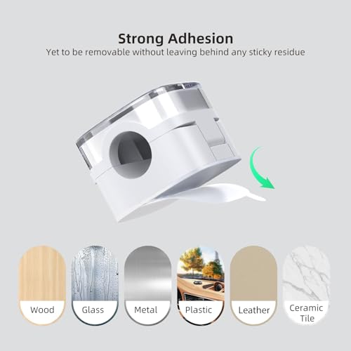 TIKIWIK Cord Holder, 6 Pack Magnetic Cable Clips, Strong Adhesive Cord Holder for Nightstand Desk Organizer Kitchen Appliances Car Wall Office Phone Wire Keeper, Clear White - Image 5