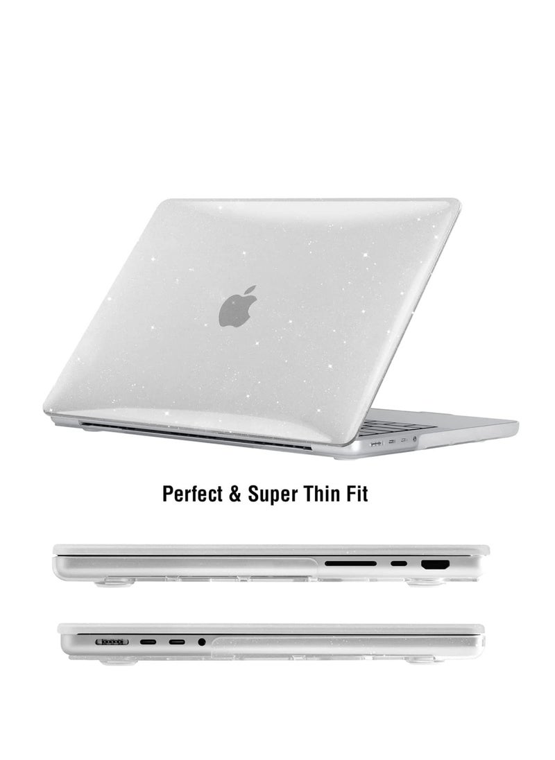 Generic - Glitter Case Compatible with MacBook Pro/Pro Max 14 inch M4 M3 M2 M1 2024-2021 A3112/A3185/A3401/A2442/A2779/A2918/A2992, Plastic Protective Hard Shell for New Mac Pro 14 Inch Touch ID Liquid Retina --Clear - Image 1