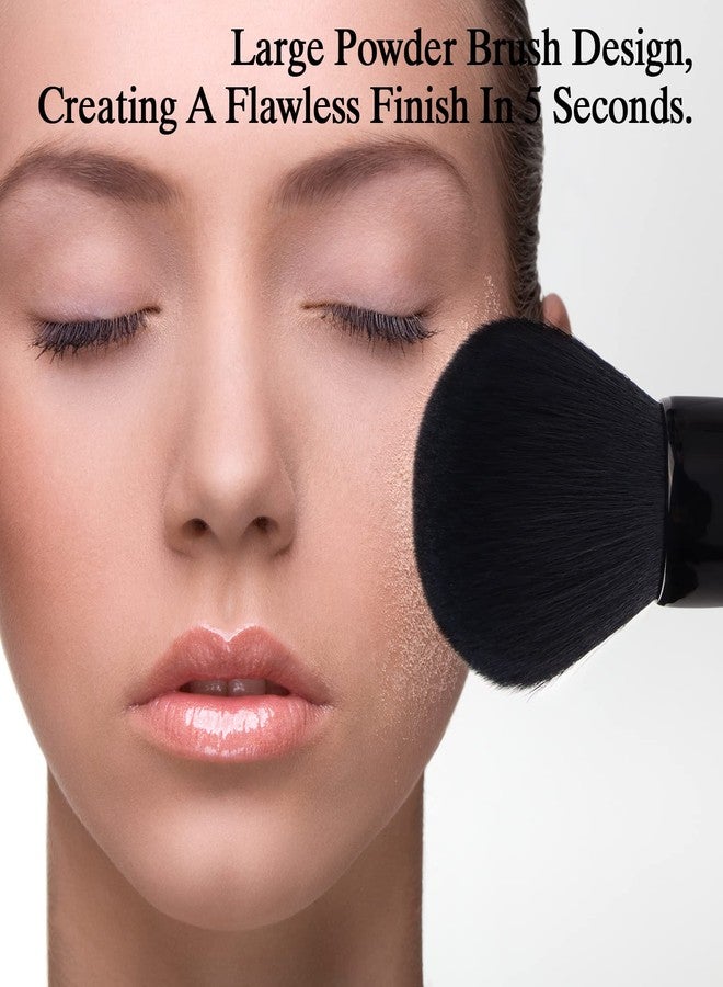 Daubigny Makeup Brushes Daubigny 4IN1 Powder brush Premium Durable Kabuki Makeup Brush Eyeshadow Brush Concealer Brush Perfect For Blending Liquid,Cream and Flawless Powder,Buffing, Blending,Concealer - Image 3