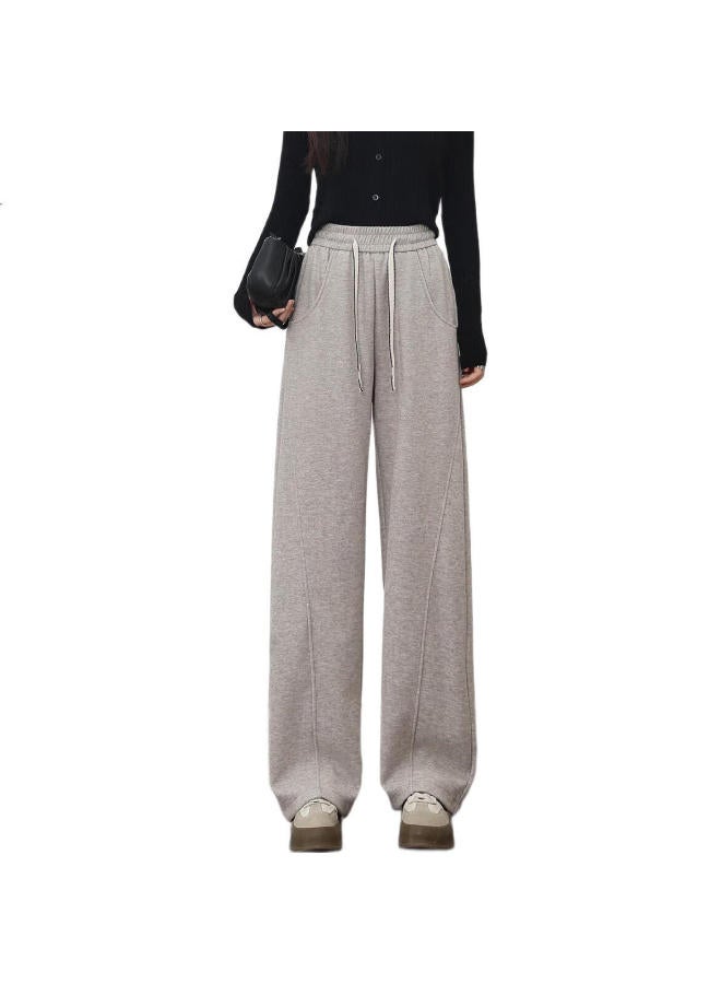 dme "Pear-Shaped Casual Wear" Winter Cloud Comfort High Waist Drawstring Elastic Bend Knife Pants Elasticity Cover Meat Casual Pants For Women - Image 3