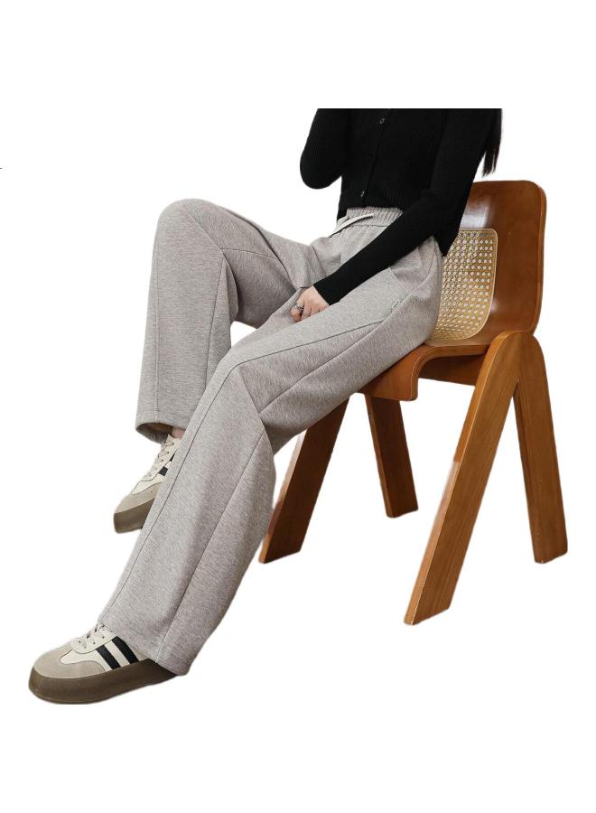 dme "Pear-Shaped Casual Wear" Winter Cloud Comfort High Waist Drawstring Elastic Bend Knife Pants Elasticity Cover Meat Casual Pants For Women - Image 2