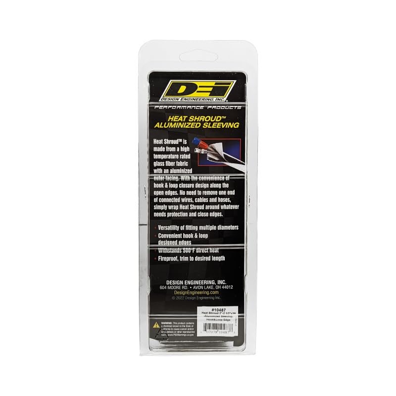 Design Engineering Heat Shroud 2" - 2-1/2" I.D. x 3ft Aluminized Sleeving for Ultimate Hi-Temp Protection (with Hook and Loop Closure) - Image 5