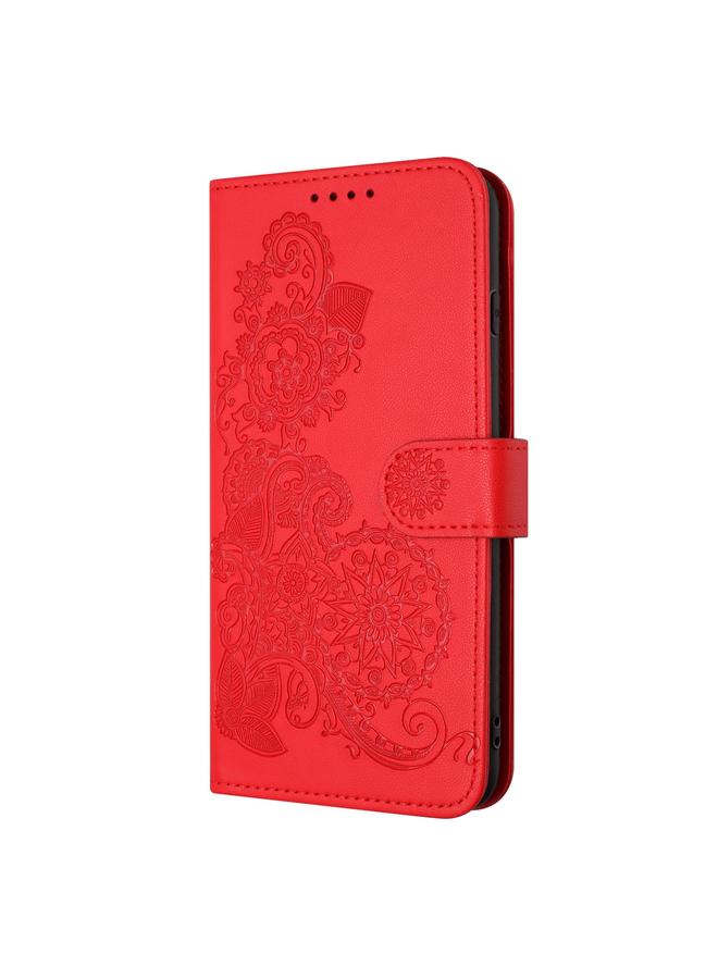 Zaboon Case For iPhone 13 Pro Datura Flower Embossed Flip Leather Phone Case - Image 2