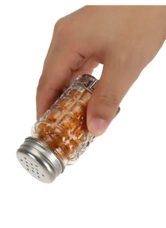 Excefore Retro Style Salt and Pepper Shakers, 2 oz Clear Glass Salt Shaker, with Stainless Steel Lids for Kitchen Counter Table Restaurant Hold Various Condiments(16 Pcs)  - Image 4