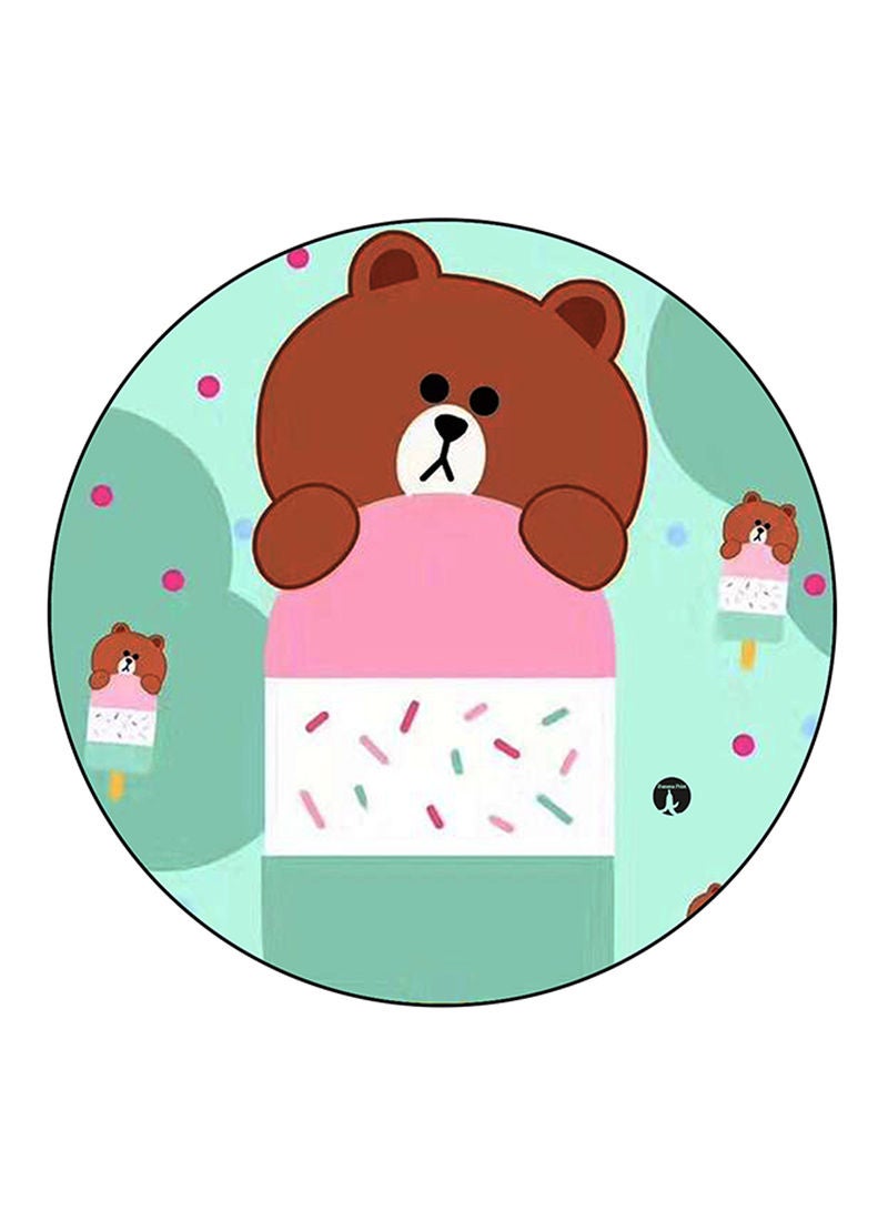 RKN Bear Printed Mouse Pad  Multicolour