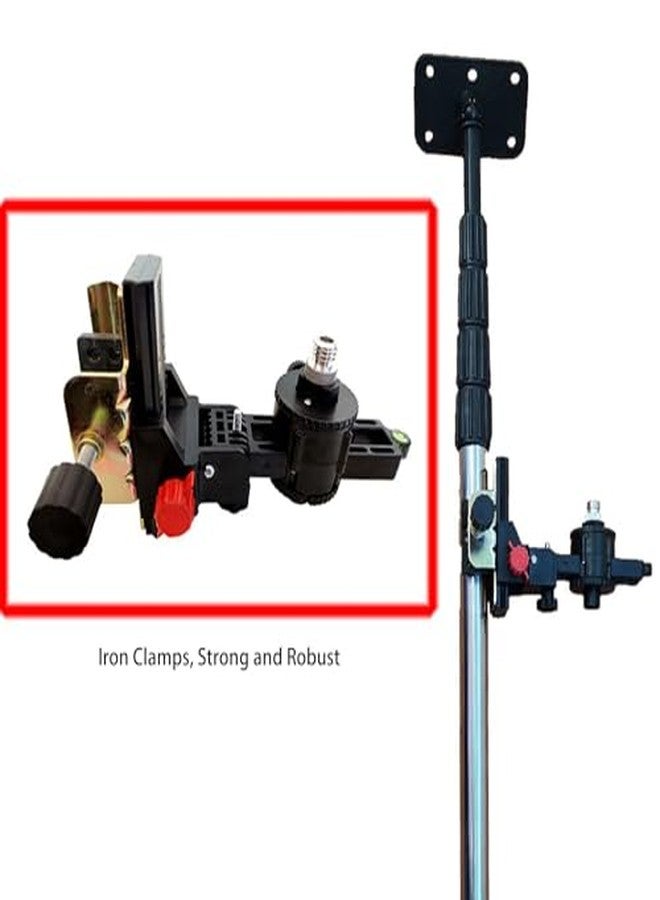 Garosa Fine Tuning Bracket Level Adapter L Shape Magnetic Pivoting Base with Adjustable Clip for Wall Ceiling Mounted - Image 5