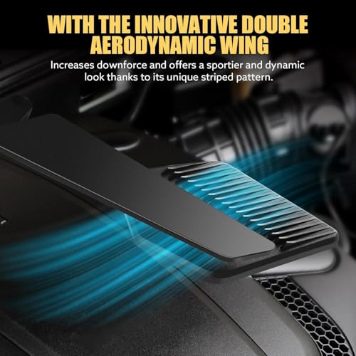 OTO2EYE Universal Motorcycle Wing Mirror With Fully Rearview – 180° Rotating Rear View Mirror with Matte Black Stealth Body – Sporty Wind Wing Design – York Fitting for All Bikes - Image 5