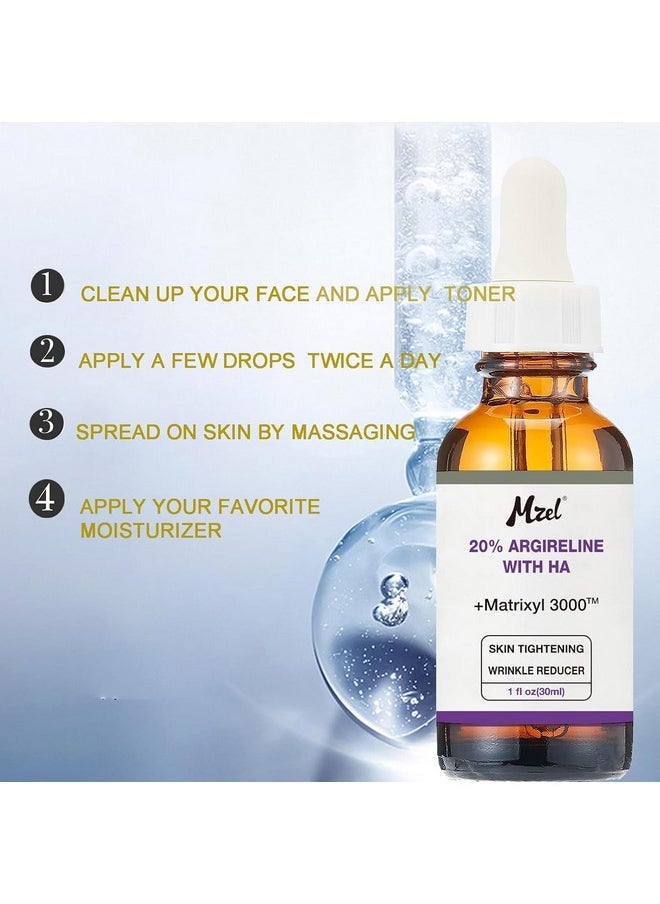 HBM Huibo Medical - 20% Argireline Serum With Matrixyl 3000 Pure Hyaluronic Acid Serum For Facewith Vitamin Cdeep Wrinkle Reducer Anti Aging Tones Skin And Stimulates Collagen Peptides Serum For Face - Image 1