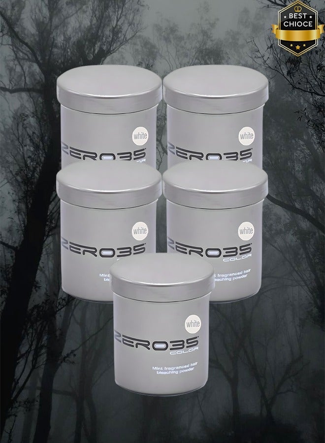 zero35 5 Pieces Mint Fragranced Hair Bleaching Powder White 500ml - Image 1