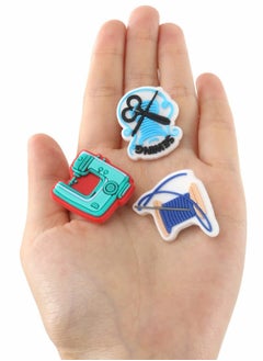 Excefore Shoe Decoration Charms, 10 Pcs Sewing Machine Needle Thread Shoe Charms Pack Fit for Shoe Wristband Clog Sandals Decor, PVC Shoe Charm Accessories for Party Favors Birthday Gifts  - Image 2