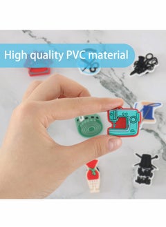 Excefore Shoe Decoration Charms, 10 Pcs Sewing Machine Needle Thread Shoe Charms Pack Fit for Shoe Wristband Clog Sandals Decor, PVC Shoe Charm Accessories for Party Favors Birthday Gifts  - Image 4