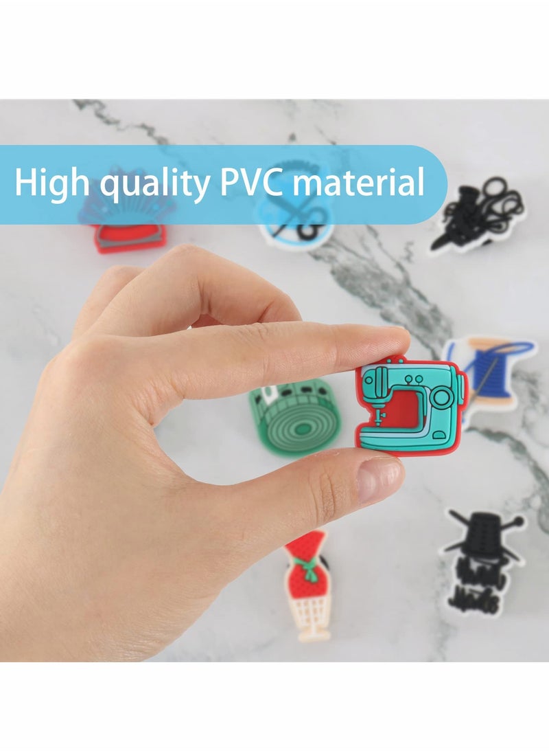 Excefore Shoe Decoration Charms, 10 Pcs Sewing Machine Needle Thread Shoe Charms Pack Fit for Shoe Wristband Clog Sandals Decor, PVC Shoe Charm Accessories for Party Favors Birthday Gifts  - Image 4