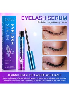 IKZEE Eyelash Serum Rapid Eyelash Growth Serum Lash Serum for Eyelash Growth Lash Growth Serum for Stronger Healthier Fuller Longer Lashes and Brows Lash and Brow Growth Serum  - Image 2