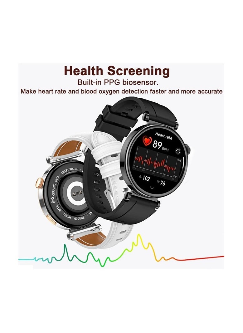 Generic - GT 4 41mm Smart Watch, 7 Days Battery Life, Science-based Calorie Management, Pulse Wave Arrhythmia Analysis, TruSeen 5.5+ Heart Rate Monitor, Compatible with Andriod & iOS, black - Image 1
