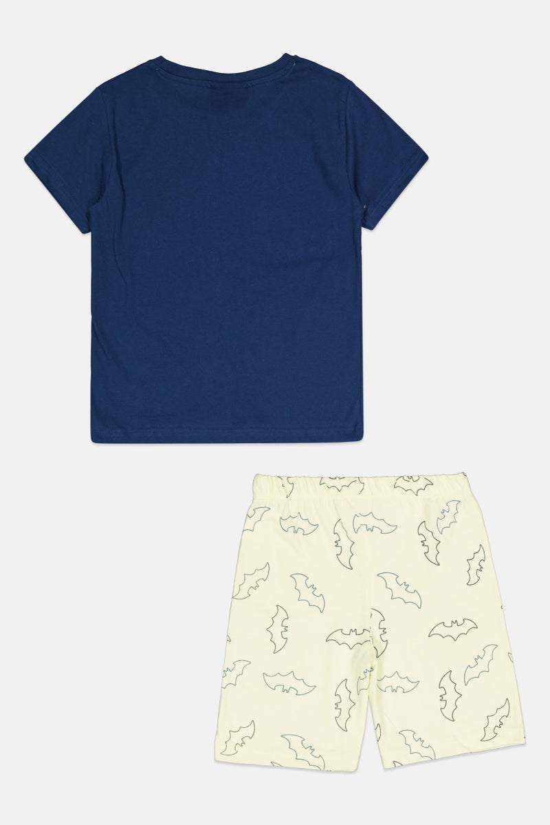 Batman Kids Boy Batman Short Sleeves T-Shirt And Short Set, Multicolor - Image 2