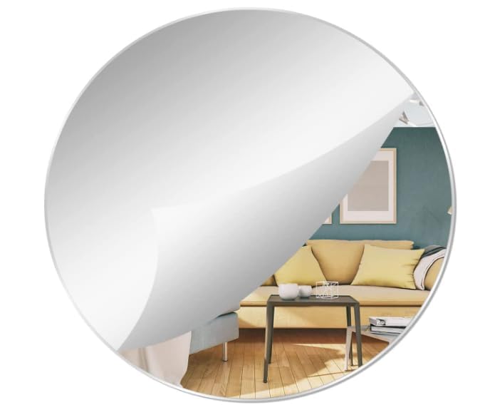 bd BRAHMANI DESIGN bd BRAHMANI DESIGN High Gloss Acrylic Silver Mirror Round 2mm Pack of 2pcs Size 2mm 6x6 inches 