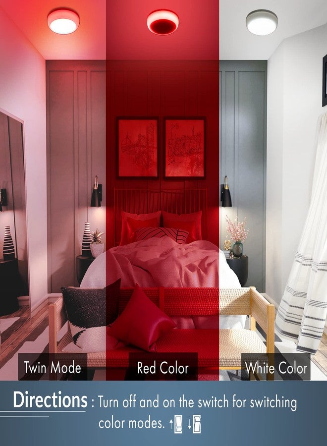 مورفي مصباح مورفي 2 في 1 ثنائي اللون LED دائري عميق صندوق التوصيل (أبيض بارد + أحمر، عبوة من قطعة واحدة) - Image 2