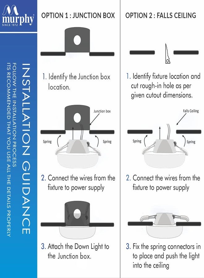 مورفي مصباح مورفي 2 في 1 ثنائي اللون LED دائري عميق صندوق التوصيل (أبيض بارد + أحمر، عبوة من قطعة واحدة) - Image 4