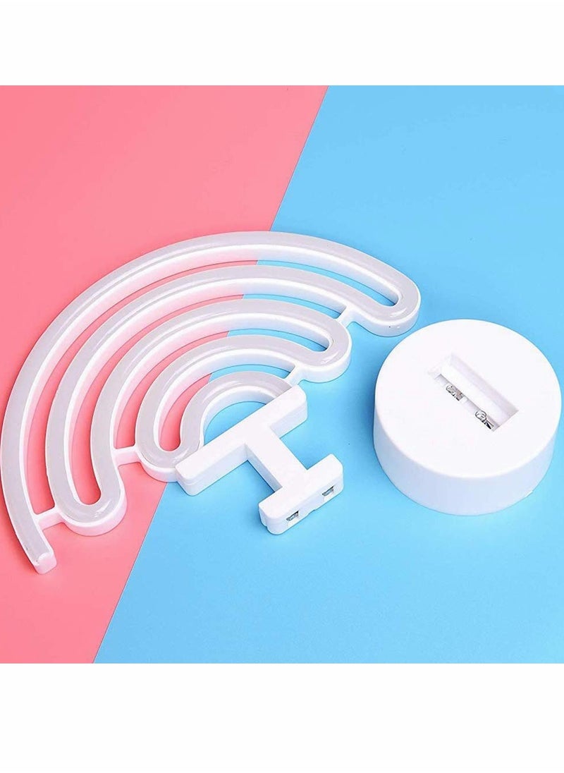 Generic - Colorful LED Neon Rainbow Light for Indoor Decoration BatteryPowered Night Light for Kids' Nursery Living Room and Special Events like Weddings Birthdays and Anniversaries - Image 1
