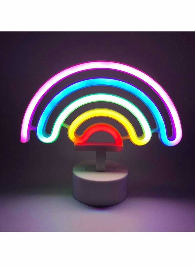 Generic - Colorful LED Neon Rainbow Light for Indoor Decoration BatteryPowered Night Light for Kids' Nursery Living Room and Special Events like Weddings Birthdays and Anniversaries - Image 1