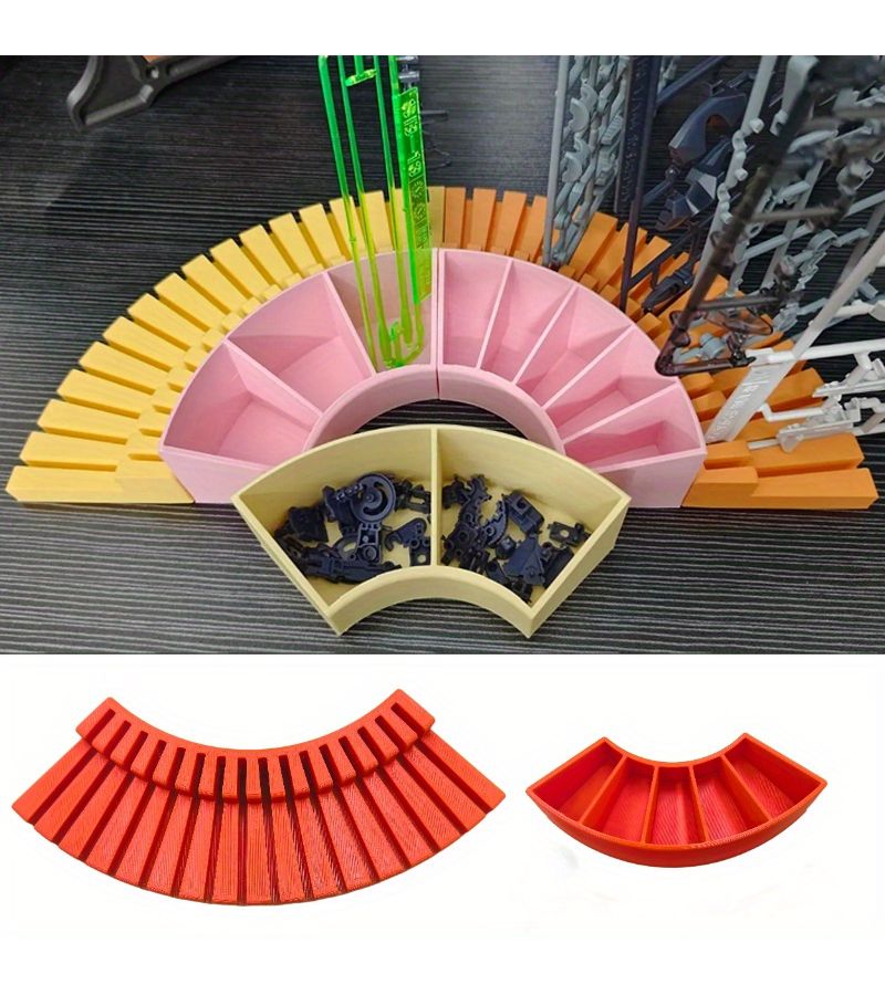 Orange Model Template Rack And Storage Box Large Capacity Organizer For DIY Crafts Tools - Image 1