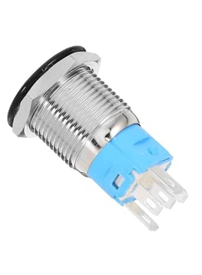 16mm Automotive Engine Starter Push Button Ignition Switch With LED Light Self Locking Momentary Reset - Image 1