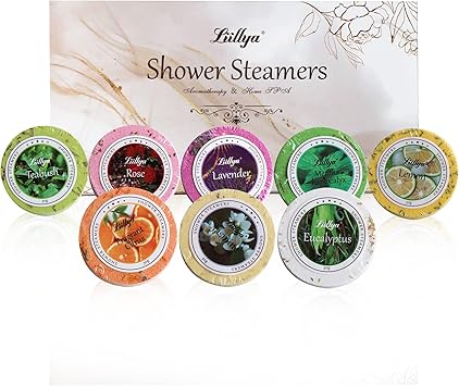 Liillya Shower Steamers Aromatherapy 8 Pack Gifts for WomenSelf Care and Relaxing Mothers Day Gifts for Her Shower Bombs with Essential Oils Home Spa Relaxation Birthday Gifts for Women Men - Image 1