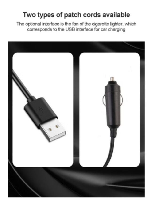 Loquat Portable Electric Car Fans 360 Degree Rotatable 2 Speed Five Blade 12V Cooling Air Fan for SUV, RV, Vehicles - Image 5