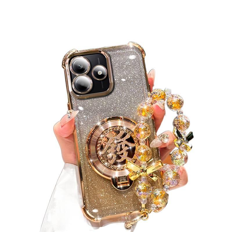 MS Protective Case for Redmi Note 13 Pro with Rotating Gyro and Kickstand plus Shockproof plus Drop Protection plus Strong Magnetic in Champagne Gold - Image 2