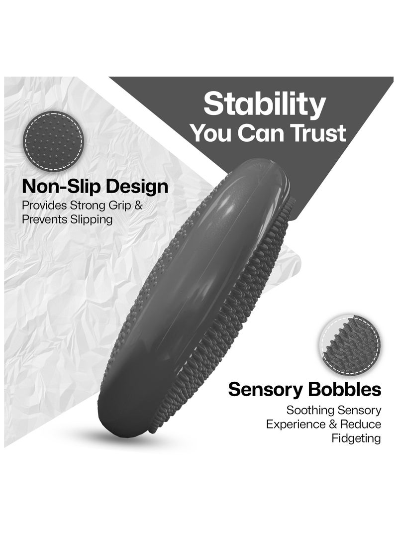 Allure Sphere Sphere Wobble Cushion - Non Slip Inflatable Balance Disc Anti-Burst Wiggle Seat - Balance Cushion With Pump For Physio, Flexible Seating - Improve Posture & Fitness - Adults & Children - Image 4