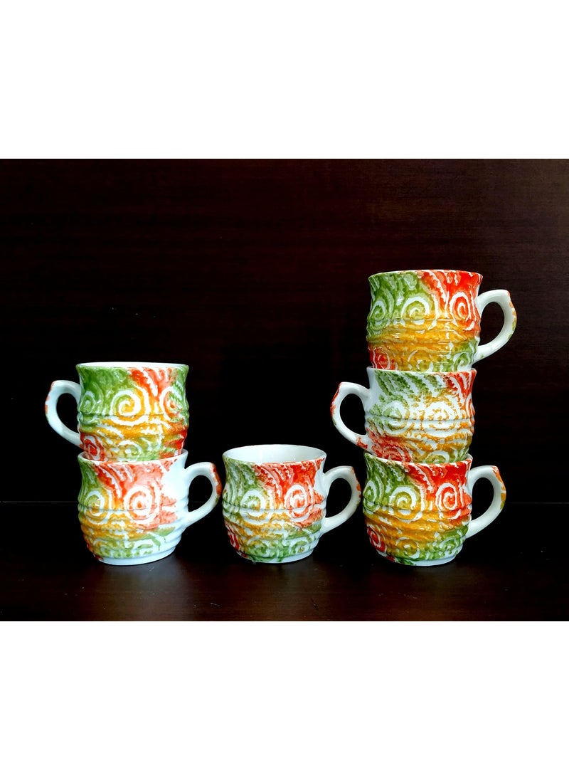 MOODY PANDA MOODY PANDA Kullad Shaped Set of 6 Cups Cup Set Ceramic  - Image 5