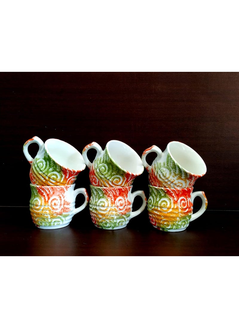 MOODY PANDA MOODY PANDA Kullad Shaped Set of 6 Cups Cup Set Ceramic  - Image 2