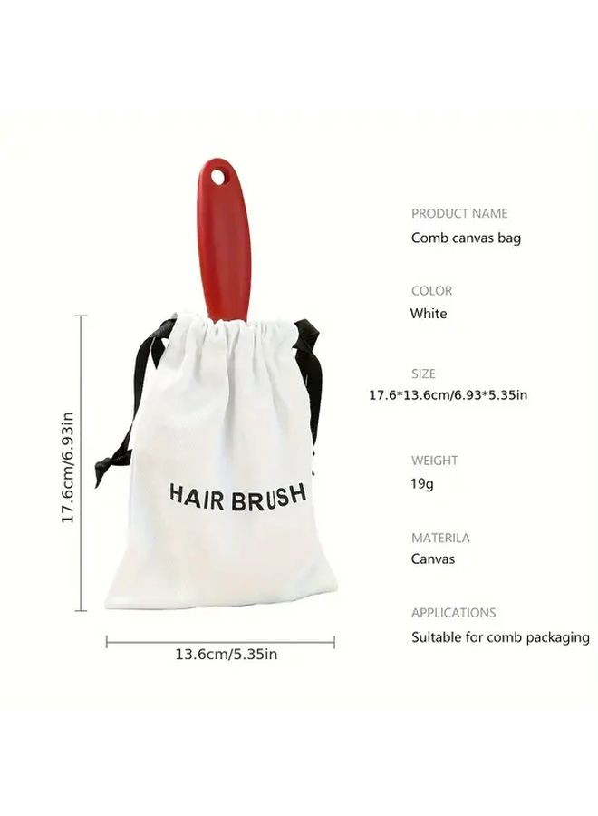 Canvas Bag 2 Pack Drawstring Pouch For Cushion Comb Packaging Wrist Storage Bag Hair Comb Gift Bag Accessories - Image 2