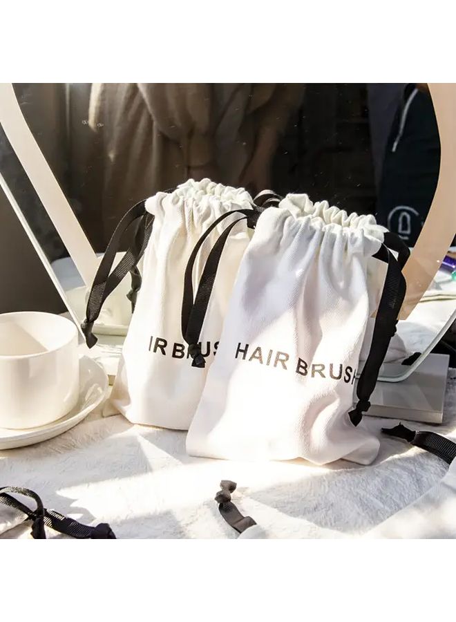 Canvas Bag 2 Pack Drawstring Pouch For Cushion Comb Packaging Wrist Storage Bag Hair Comb Gift Bag Accessories - Image 3