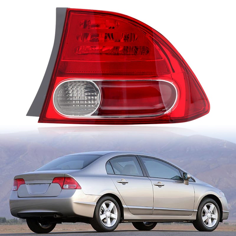 Clidr Tail Light Lens for 2006 2007 2008 Honda Civic 4Door SedanHybrid Passenger Side HO2801165 33501SNAA02 Right