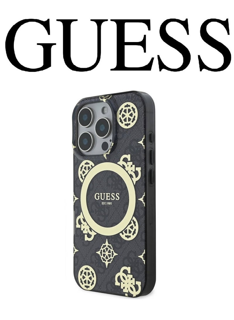CG MOBILE iPhone 16 Pro Case, supports wireless charging MagSafe, transparent Black with original logo and approved design from the global brand Guess. From CG Mobile.  - Image 3